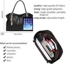 Pahajim Damen Handtasche PU Leder Shopper Schultertaschen