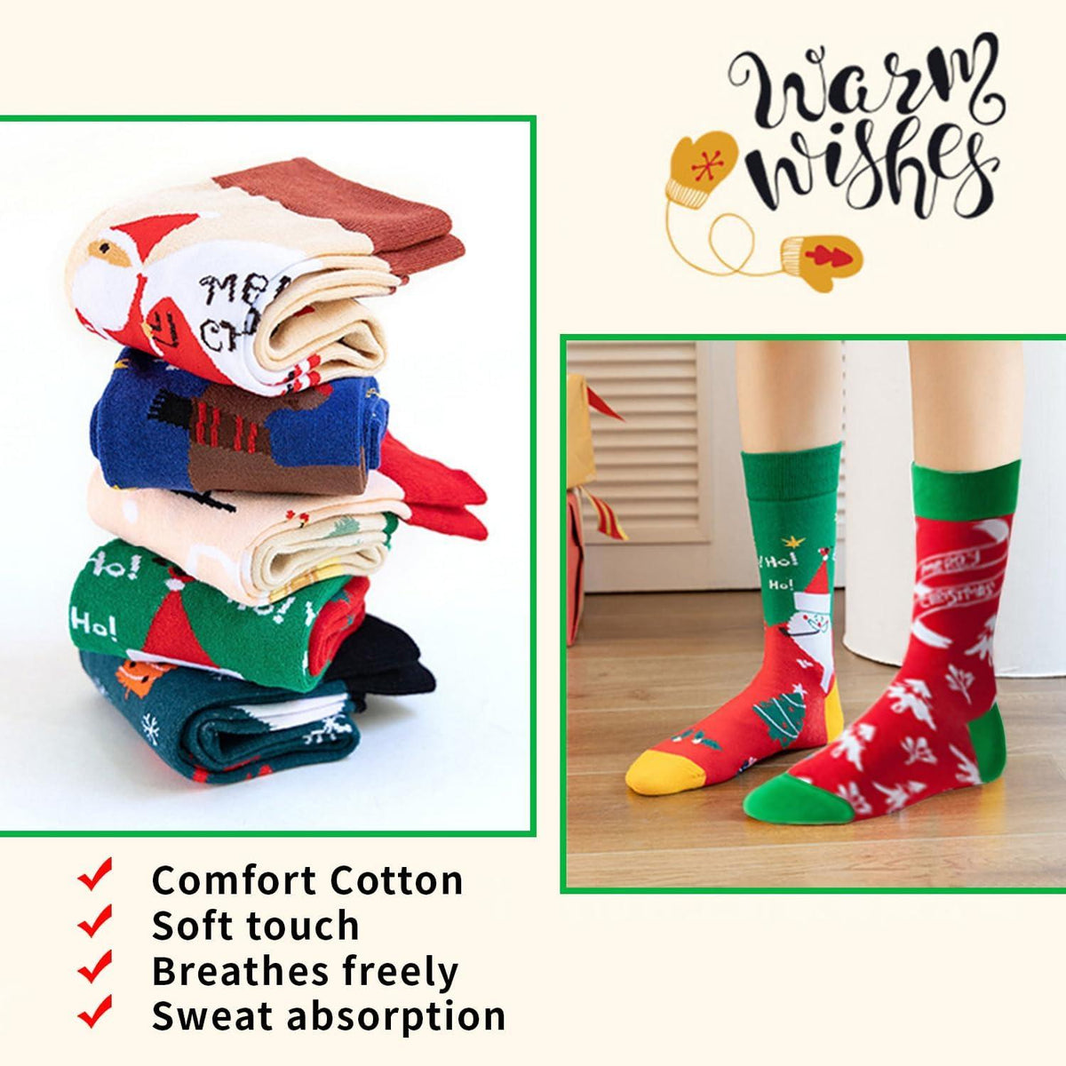 Socken Adventskalender 2024: 24 Weihnachtssocken