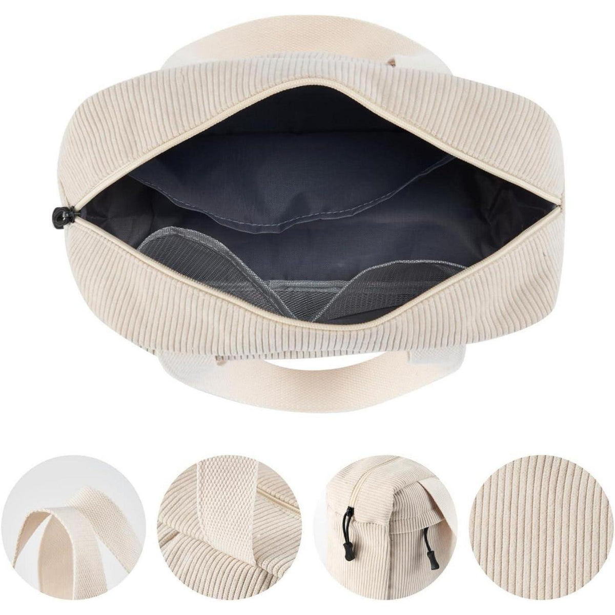 Jiliyote Kulturtasche Cord Damen Groß Kosmetiktasche Make-up Tasche Erdbeere