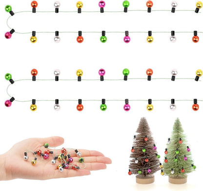 2er Set Miniatur Wichtel Lichterkette 90cm - Miniatur Buntes Zubehör