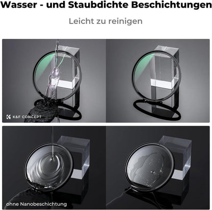 49mm Polfilter, UV Filter mit Objektivdeckel, Reinigungstuch - Filtersets