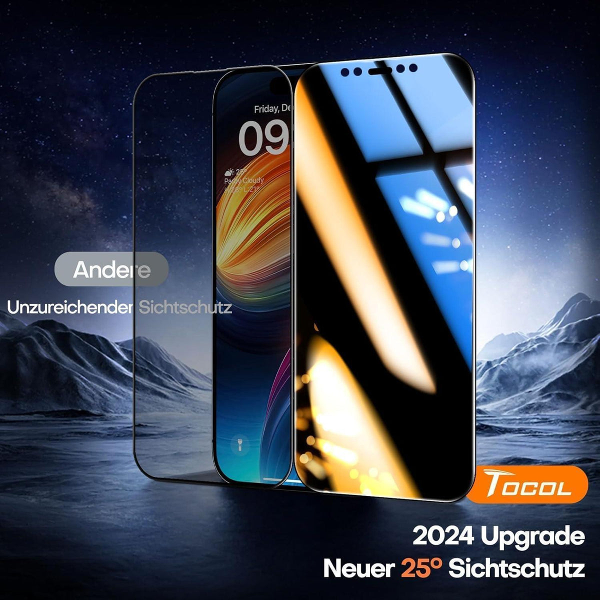 Displayschutz Sichtschutz für iPhone 12 Pro Max, 2 Stück