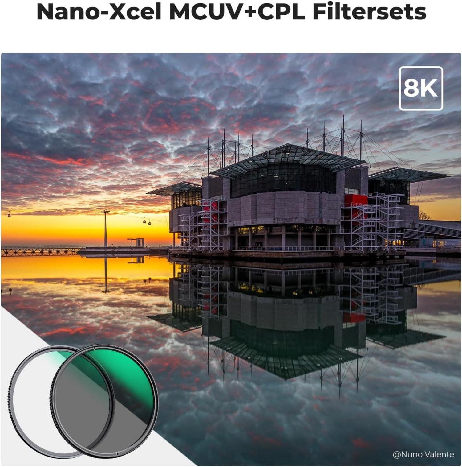 52mm Polfilter + UV Filter mit Objektivdeckel und
