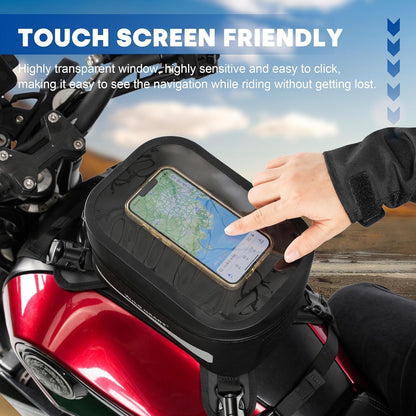 Wasserdichte Motorrad Tanktasche – Schwarz/Klar