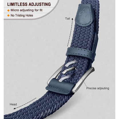 Flechtgürtel Herren Stretchgürtel verstellbar Antique Blue
