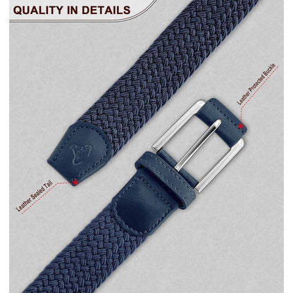 Flechtgürtel Herren Stretchgürtel verstellbar Antique Blue