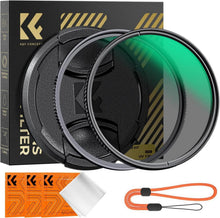 55mm Filterset: Polfilter, UV Filter, Objektivdeckel, Reinigungstuch