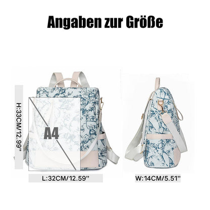 Wasserdichter Anti-Diebstahl Rucksack Damen – Beige Cityrucksack 32x14x33cm