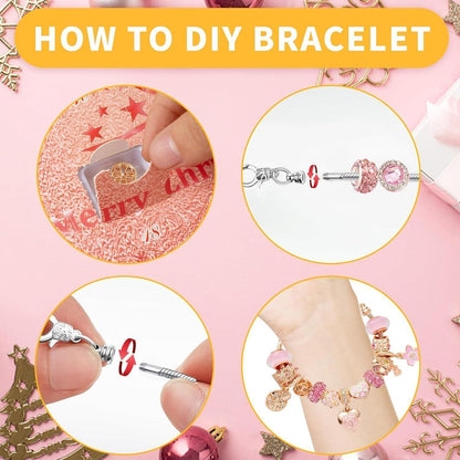 Adventskalender 2024 Mädchen Schmuck Craft Armband Kit 24