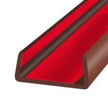 Flexibler Kantenschutz Braun, 63mm U-Profil, 6m Selbstklebend
