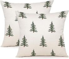 Kissenbezug Weihnachten Leinen Dekokissen 50x50 2er Set Sofa