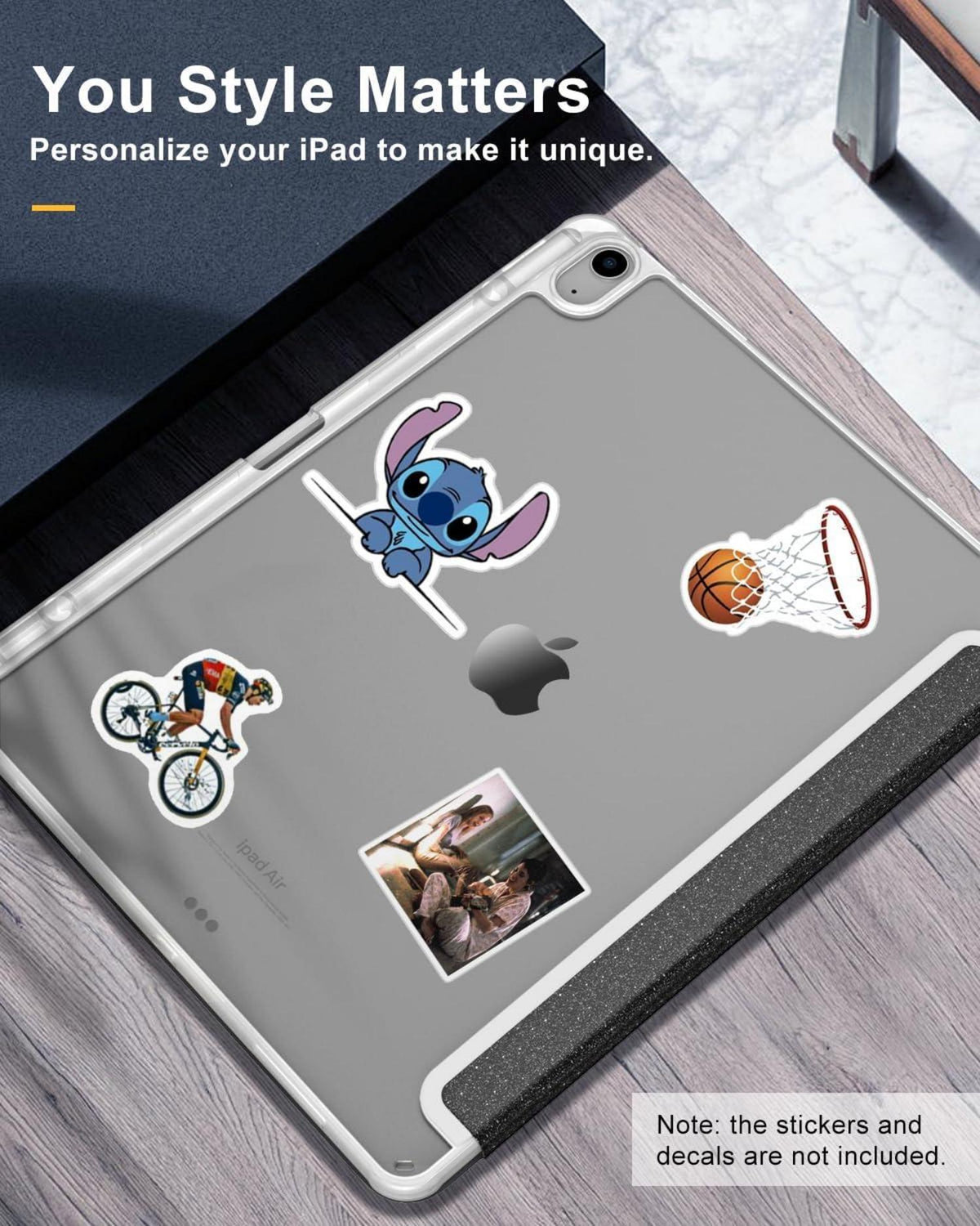 TiMOVO Schutzhülle für iPad Air 13 Zoll 2024 Stifthalter Glitter Schwarz
