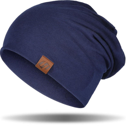 Damen Herren Beanie Mütze aus Baumwolle, dünn und atmungsaktiv