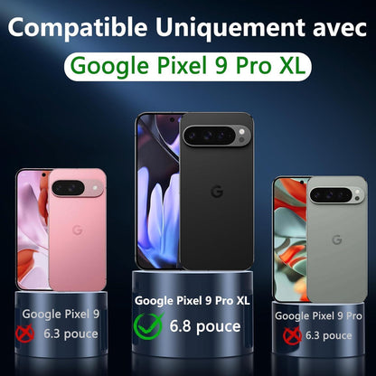 Schutzhülle für Google Pixel 9 Pro, MagSafe, Hartglas, Frost-Optik, Weiß
