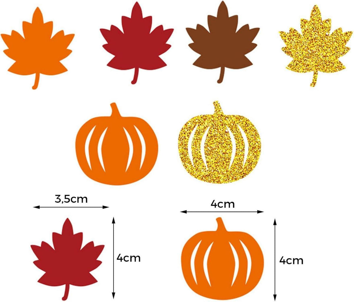 Thanksgiving Deko Kürbisk Konfetti Herbst Ahornblatt