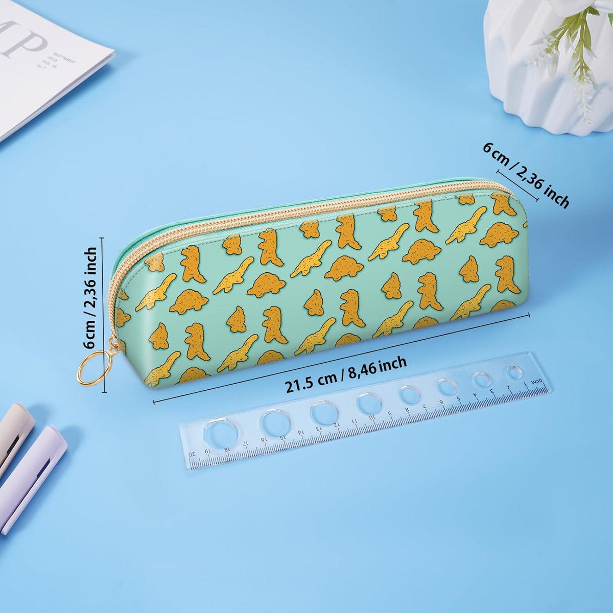 PU-Federmäppchen Etui aus PU Leder groß Kosmetik Organizer