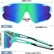 DUCO Kinder Sport Sonnenbrille UV400 TR90 Rahmen DK268 Blau