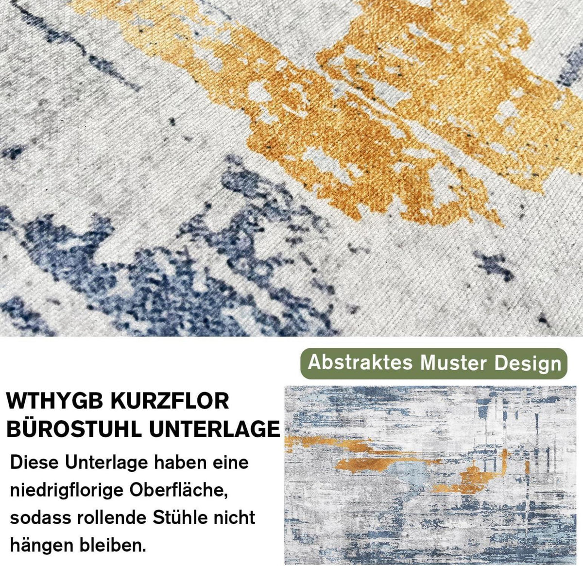 Bürostuhl Unterlage Bodenschutzmatte 90x120cm Hartböden