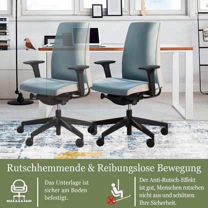 Bürostuhl Unterlage Bodenschutzmatte Hartböden 90x150cm