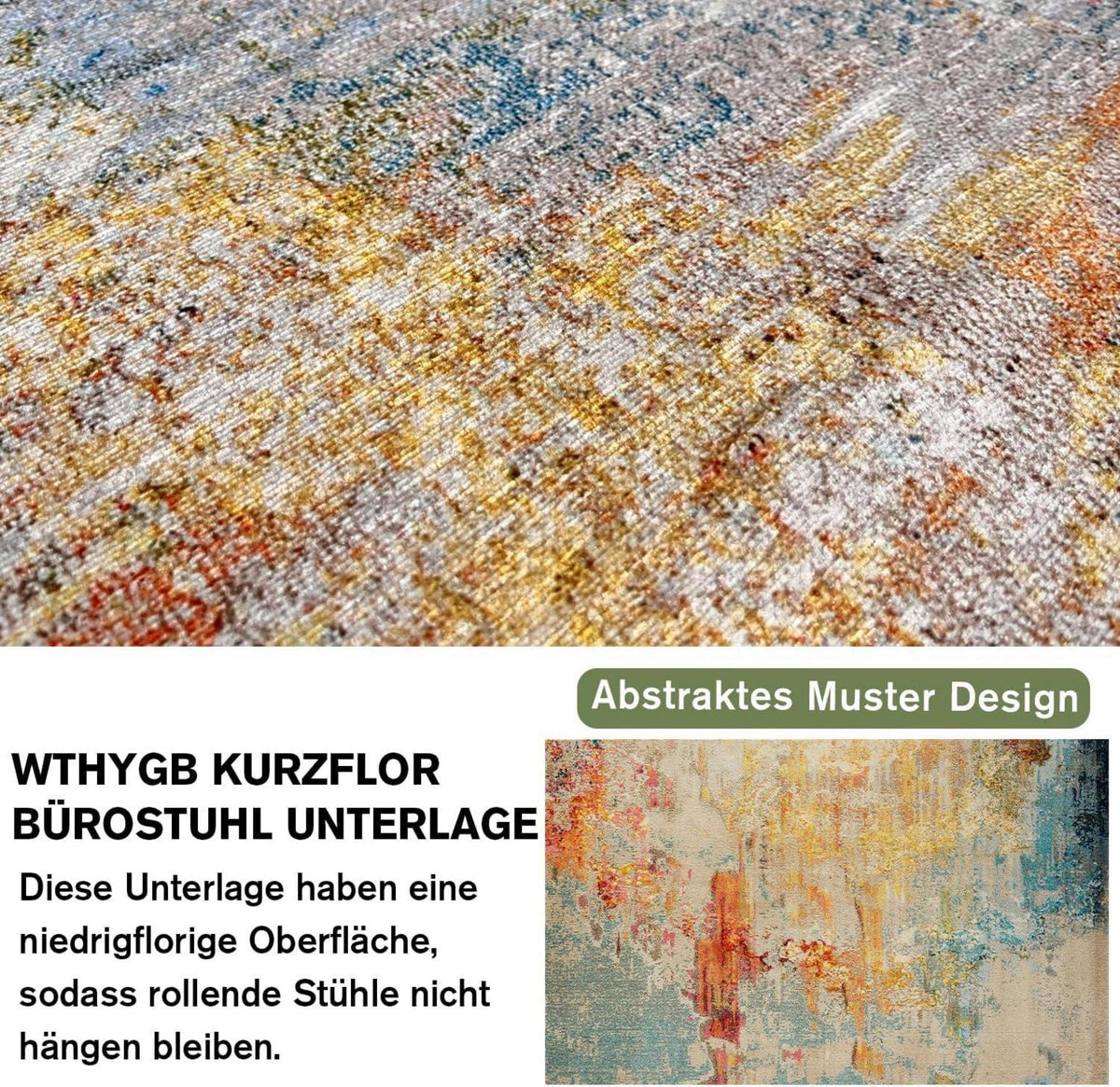 Bürostuhl Unterlage Bodenschutzmatte Hartböden 90x150cm