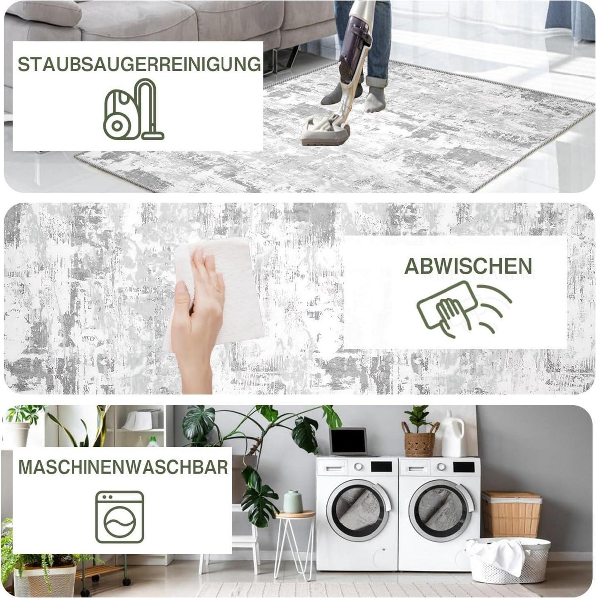 Bodenschutzmatte 90x150cm Gaming Stuhlmatten Kratzfest Grau