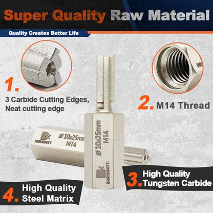 Hartmetall Fugenfräser 10x25mm mit M14 Gewinde für Winkelschleifer