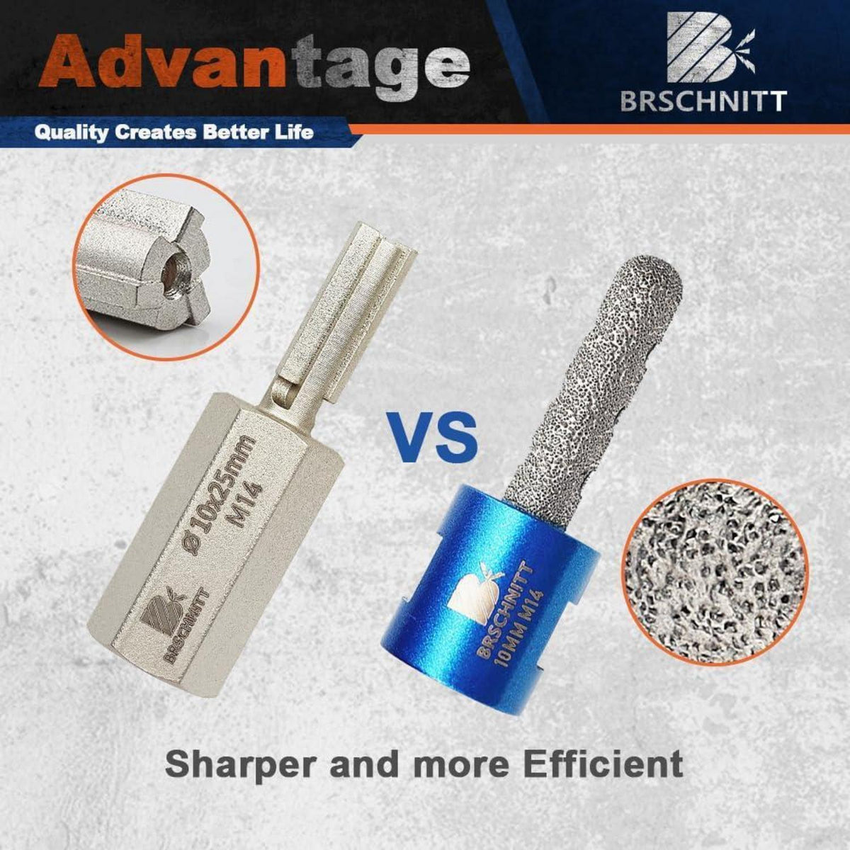 Hartmetall Fugenfräser 10x25mm mit M14 Gewinde für Winkelschleifer