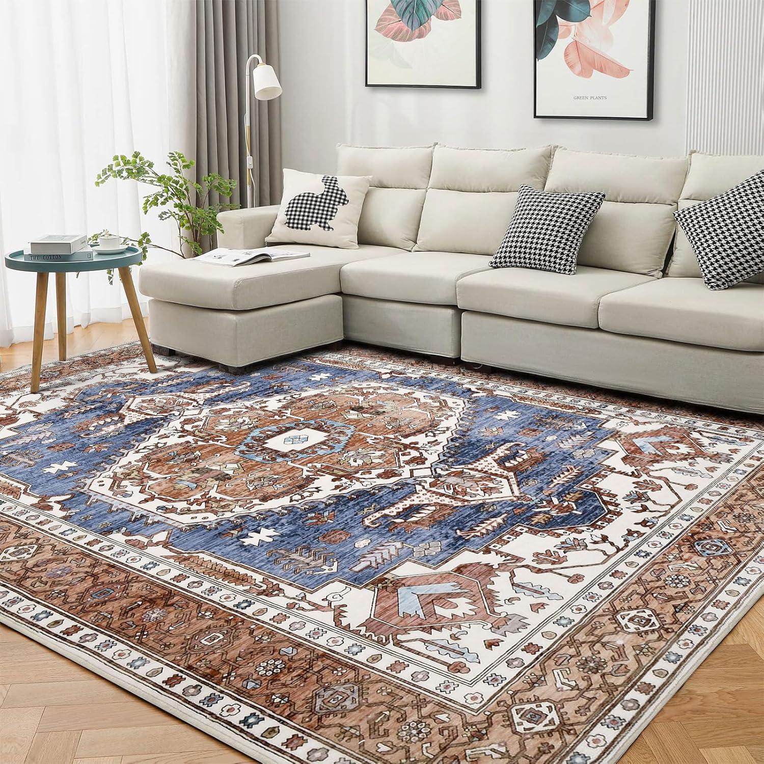 Vintage Teppich Große 160x230 cm Weiche Anti-Rutsch Teppich