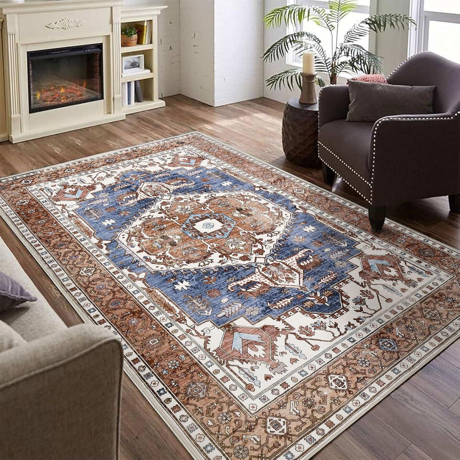 Vintage Teppich Große 160x230 cm Weiche Anti-Rutsch Teppich