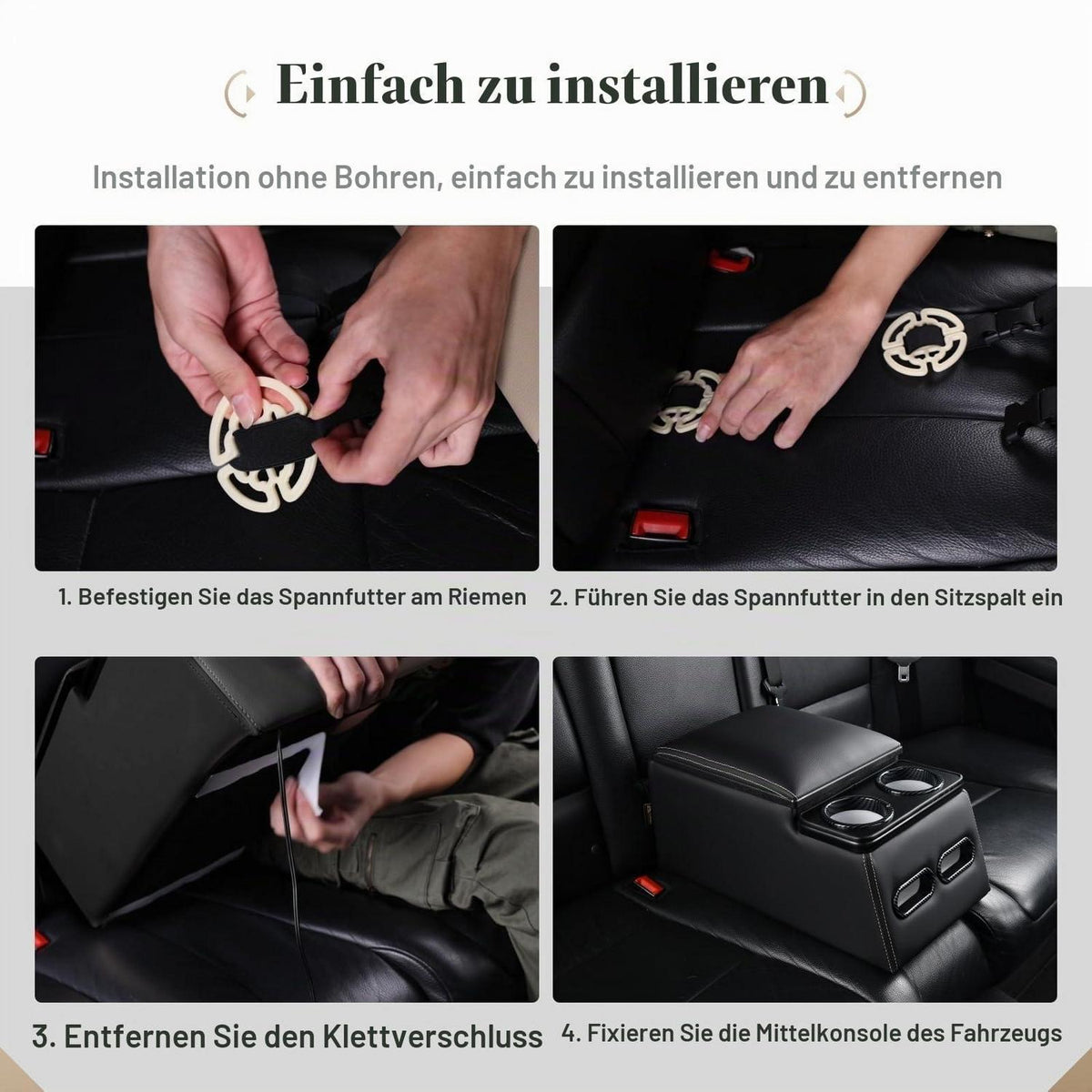 Auto Mittelkonsole Rücksitz Universal mit Armlehne & Stauraum