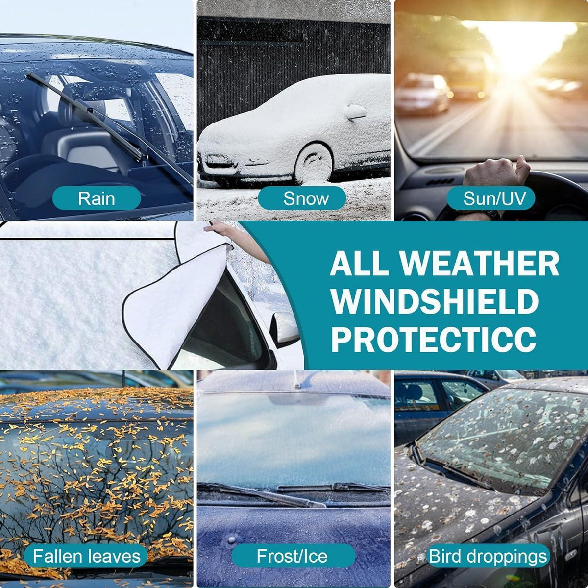 Windschutzscheibenabdeckung Winter Auto mit Spiegelabdeckung