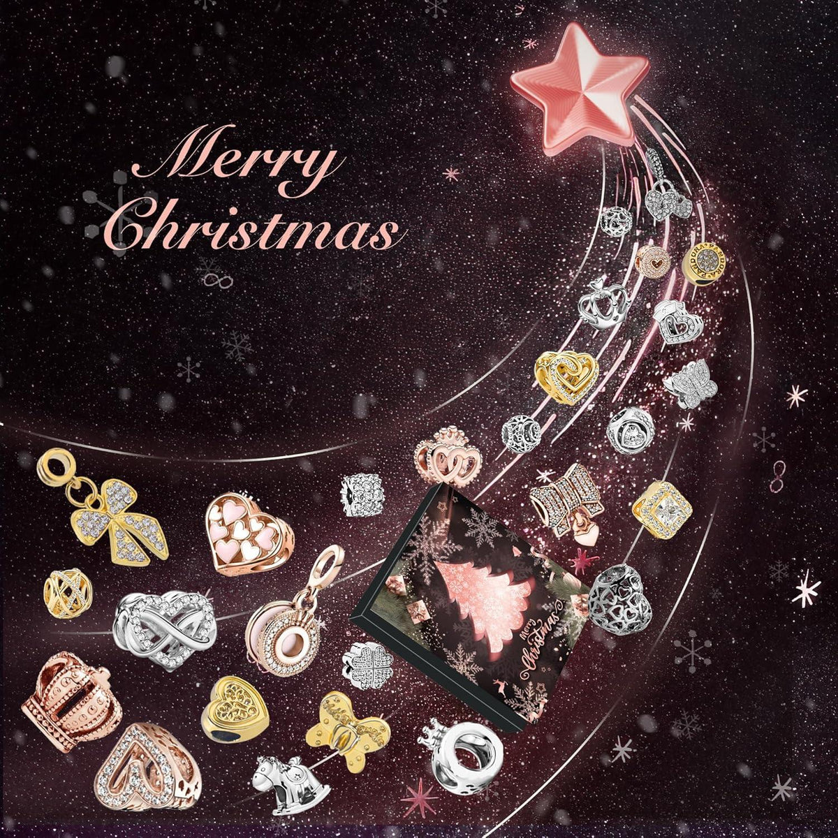 Adventskalender Mädchen Schmuck 2024 - DIY Charm Armband Kit