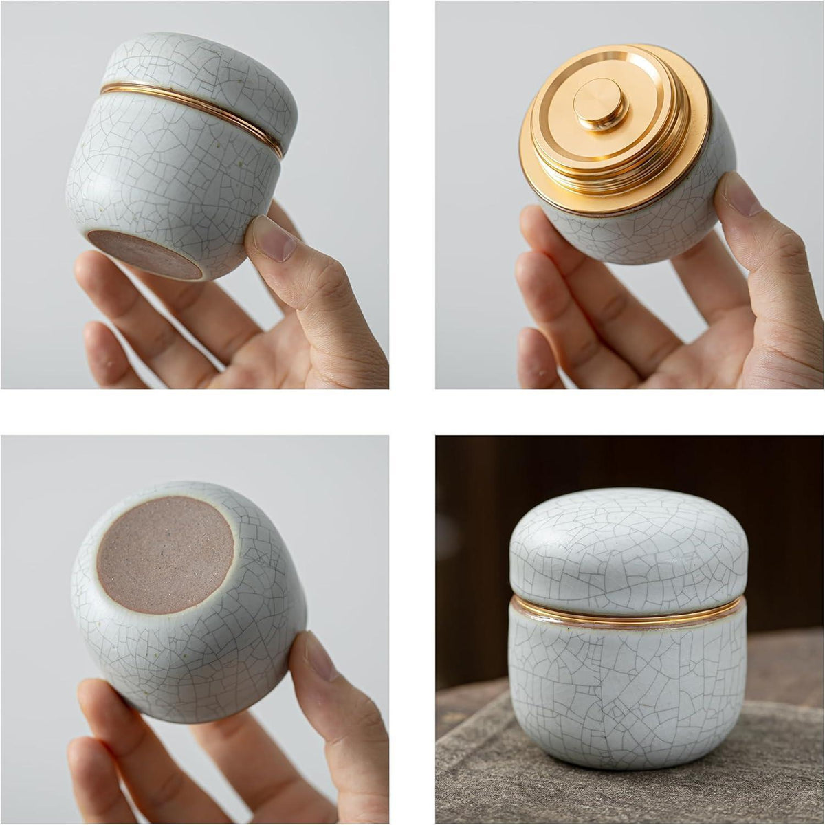 Tragbarer Matcha-Tee-Kanister | 2,8 oz | Keramik & Aluminium