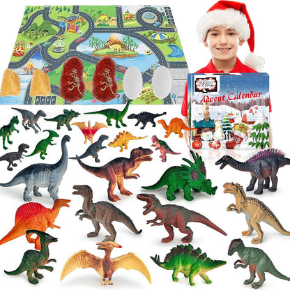 Brezoy Adventskalender Dinosaurier Spielzeug für Kinder 2024