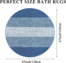 Große rutschfeste Blaue Badematte 120 cm - Maschinenwaschbar