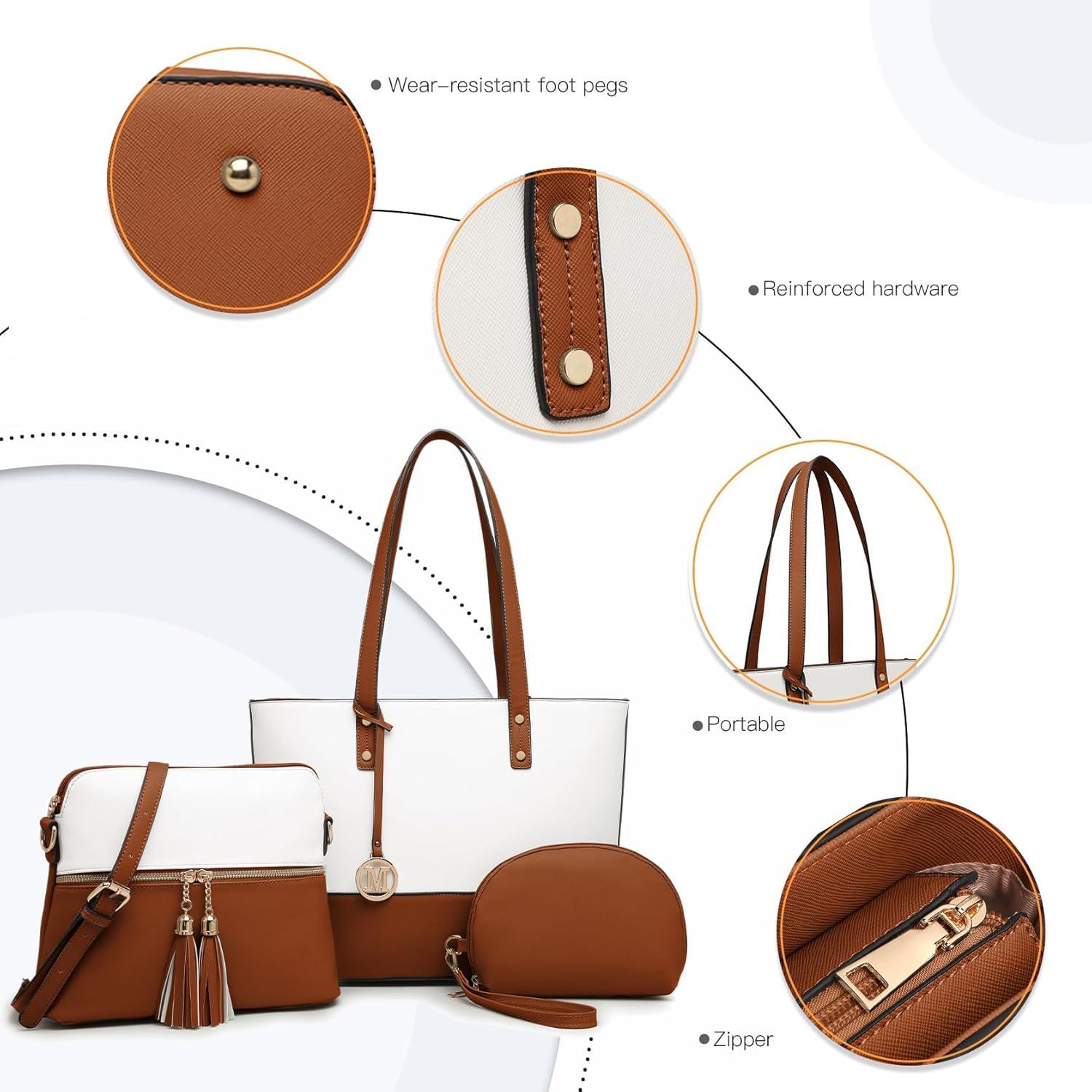 Damen Handtasche 3 Stück Sets große Shopper Tote Bag Henkeltasche
