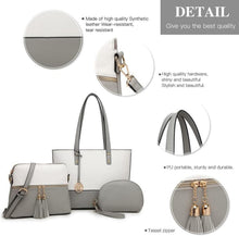 Damen Handtasche 3-Stück-Set große Shopper Tote mit