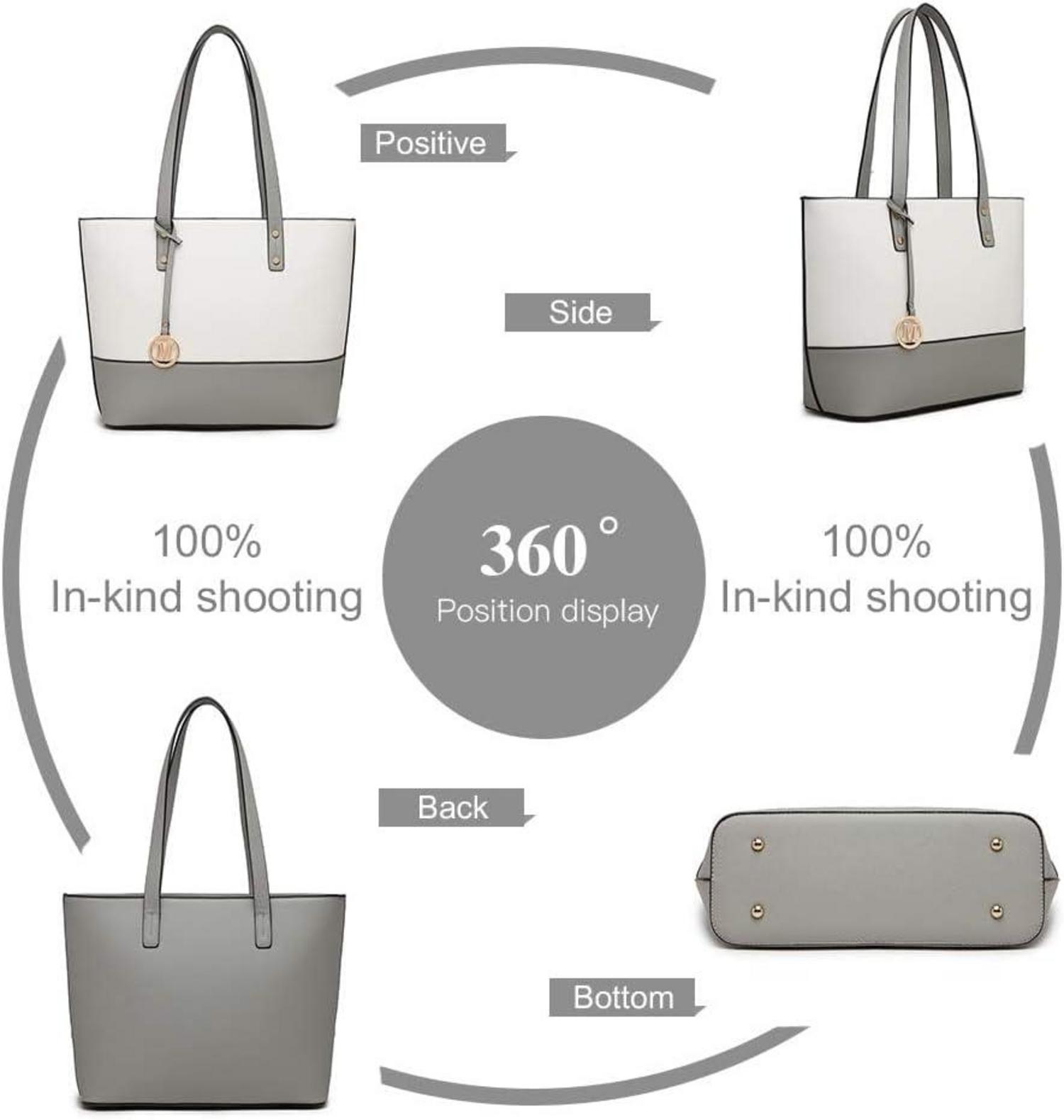 Miss Lulu Damen Handtasche 3 Stück Sets Shopper Umhängetasche Geldbörse