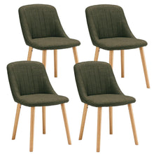 Esszimmerstuhl Set 4er – Grün, Holzbeine & Komfort