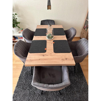 Esszimmerstühle 4er Set Samt mit Armlehne Dunkelgrau