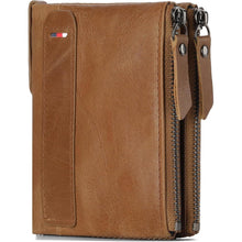 Herren Leder Geldbörse RFID Vintage Braun Bifold Münzfach