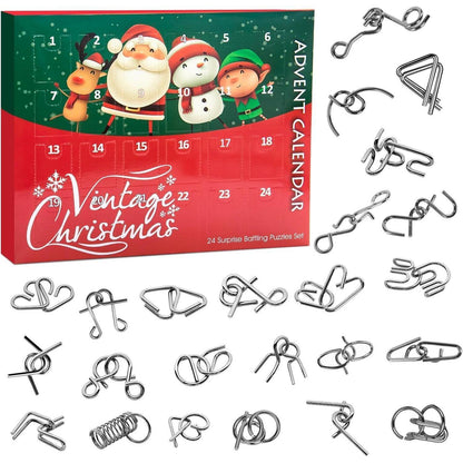 Adventskalender 2026 Kinder Metall Puzzle Spielzeug 24 Tage