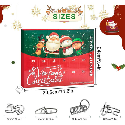 Adventskalender 2026 Kinder Metall Puzzle Spielzeug 24 Tage