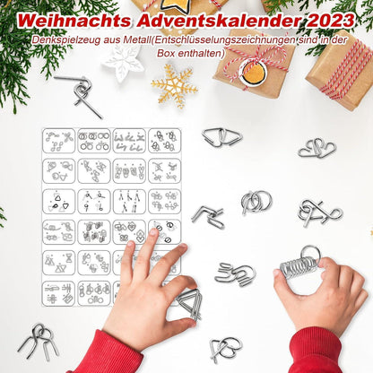 Adventskalender 2026 Kinder Metall Puzzle Spielzeug 24 Tage