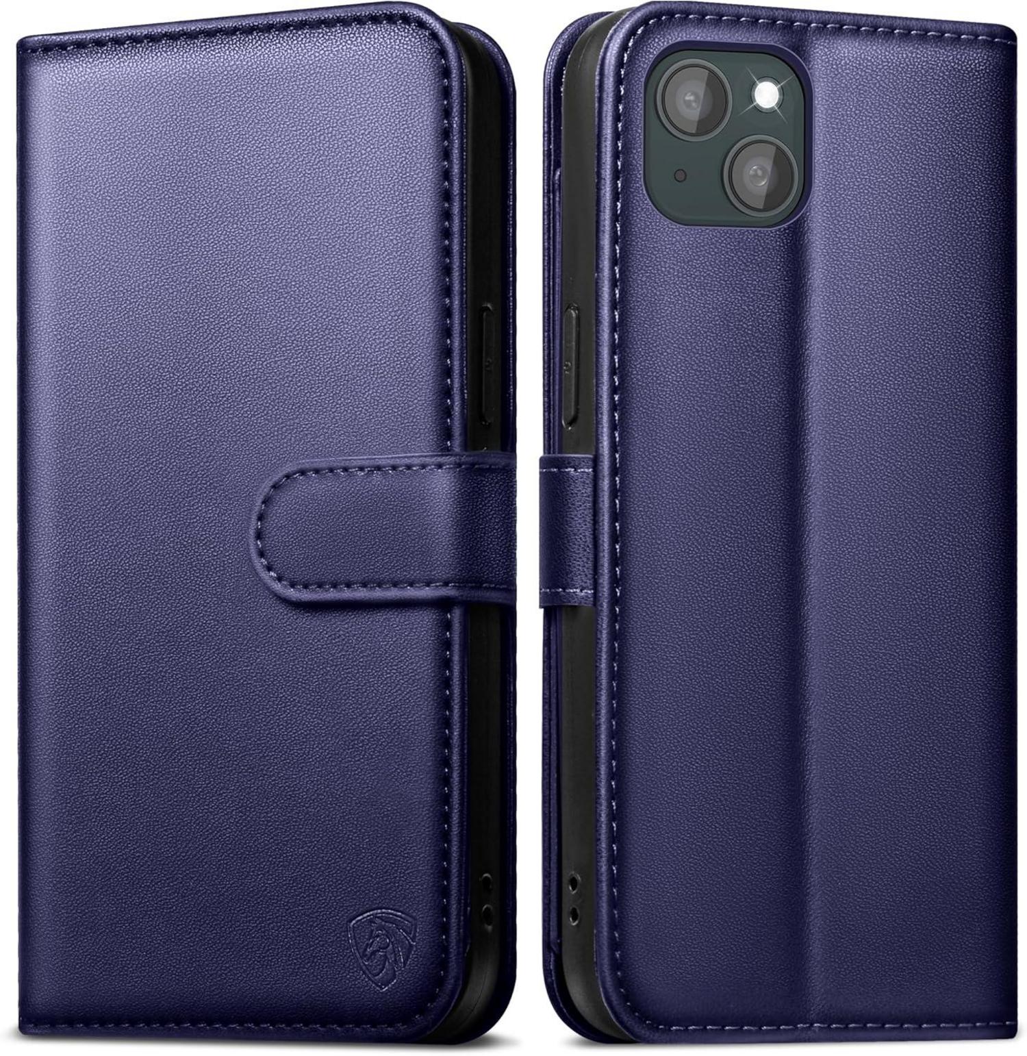 iPhone 15 Klapphülle mit RFID Schutz und Standfunktion
