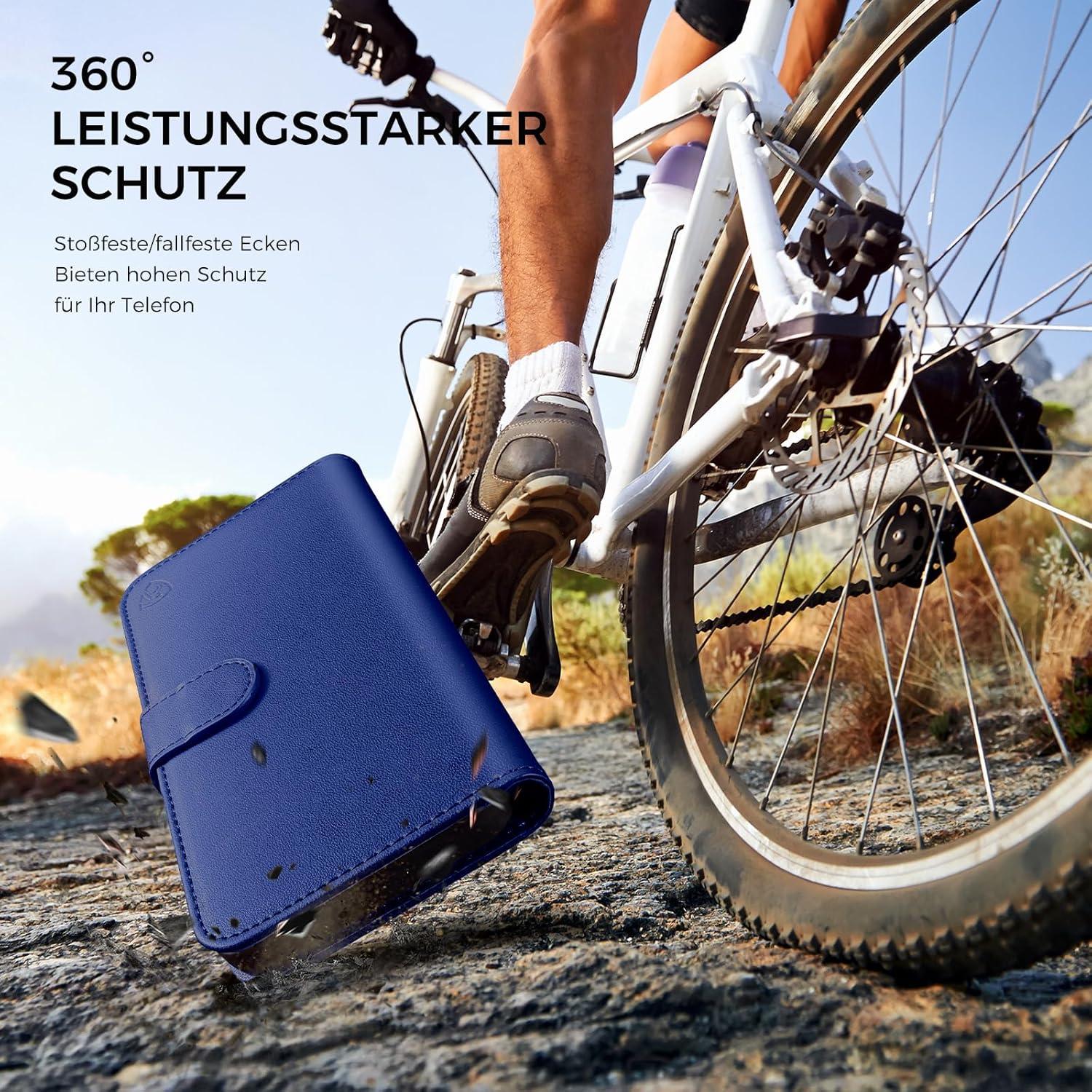 Handyhülle für iPhone 15 mit Schutzglas und RFID Blocker