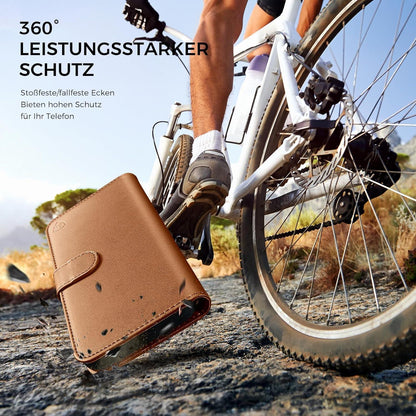 Handyhülle für iPhone 15 mit Panzer Schutz Glas und RFID Blocker