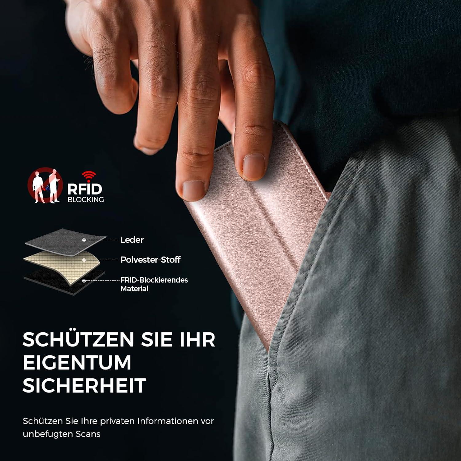 Handyhülle iPhone 12 Pro Klapphülle mit Kartenfächer und RFID Blocker