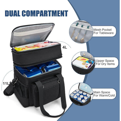Taktische Lunchtasche isoliert, 15L, wasserdicht & langlebig