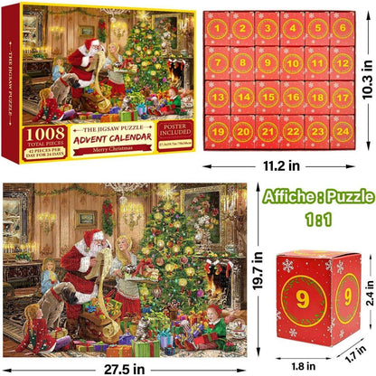 Adventskalender 2026 Puzzle Weihnachtsschmuck 1000 Teile